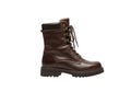 Rugged leather combat boot Royalty Free Stock Photo