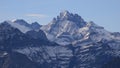 Rugged mountain Gspaltenhorn seen from Mount Niederhorn, Beatenberg Royalty Free Stock Photo