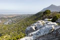 Rugged mountain landscape with fynbos flora in Cape Town