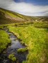 Rugged mountain landscape at Lecht Mine Scotland Royalty Free Stock Photo