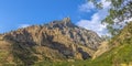 Rugged mountain and terrain of Provo at sunset Royalty Free Stock Photo