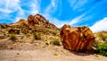 Rugged Mountains along Highway SR 165 into the El Dorado Canyon at Lake Mead Recreational are, USA