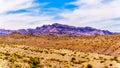 Rugged Mountains along Highway SR 165 into the El Dorado Canyon at Lake Mead Recreational are, USA