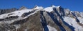 Mountain range in Switzerland covered by Glacier. Driest glacier