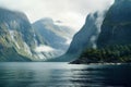 Rugged Norwegian fjord. Generate Ai