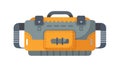 Rugged Orange & Grey Tool Bag: Heavy-Duty Storage. vector design Generative AI Royalty Free Stock Photo