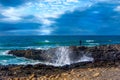 Rugged Oregon Coast Waves on Rocks Royalty Free Stock Photo