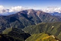 Aerial drone photo - Mountains of the Southern Japanese Alps. Royalty Free Stock Photo