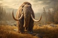 Rugged Prehistoric mammoth old. Generate Ai