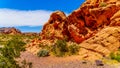 Rugged Red Rocks along Northshore Road SR167 in Lake Mead National Recreation Area