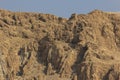 The rugged rock face of the hills in Qumran