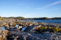 Rugged rocky coast of Lake Superior Royalty Free Stock Photo