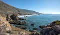 Rugged rocky coastline at Pacific Valley on the Big Sur central California coastline USA Royalty Free Stock Photo