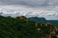 Rugged and rocky landscape of Gwanak Mountain.