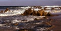 Rugged rocky outcrop on an Eastern Cape beach