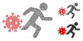 Rugged Running Man from Coronavirus Icon Collage