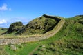 Hadrians Wall, Northumberland National Park, Rugged Section, Northern England, Great Britain Royalty Free Stock Photo