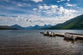 The shoreline of Lake McDonald in Glacier National Park