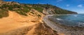 Rugged Southern California Coastline Panorama Royalty Free Stock Photo