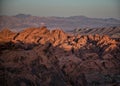 Rugged Terrain of Valley of Fire State Park at Sunset