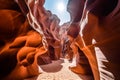 rugged walls of the canyon illuminated by bright sunlight