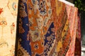 Rugs and carpets in as shop in Istanbul. Turkish carpet store Royalty Free Stock Photo