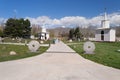 Ruh Ordo cultural complex near Issyk Kul lake Royalty Free Stock Photo