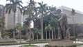 Rui Barbosa Statue in Expedicionario Square Rio de Janeiro Brazil.