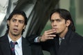 Rui Costa and Filippo Inzaghi before the match