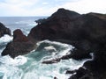 Ruige kust op Graciosa, Azoren; Rocky coast Graciosa, Azores Royalty Free Stock Photo