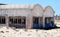 Ruin of an abandoned beach bar