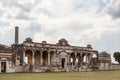 Ruin of an abandoned sisal or henequen agave plantation factory building at Hacienda Yaxcopoil, Yucatan, Mexico Royalty Free Stock Photo