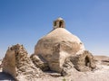 Ruin of the ancient mosque inside the Ark, Bukhara citadel Royalty Free Stock Photo