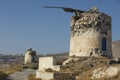 Ruin of ancient windmill at Santorini, Greece. Royalty Free Stock Photo