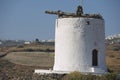 Ruin of ancient windmill at Santorini, Greece. Royalty Free Stock Photo