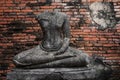 Ruin Buddha statue without head, Ayutthaya