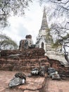 The ruin of the Buddha statue.