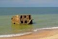 Ruin of bunker in the sea at Karosta old military base, Liepaja Royalty Free Stock Photo