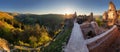 Ruin of castle Sasov sunset - Slovakia landmark landscape