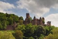 Ruin of castle Wertheim above the Main river Royalty Free Stock Photo