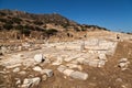 Ruin of a church or temple in the ancient city of Knidos, one of the ancient cities of Anatolia, Turkey Mugla Datca, June 26 2023