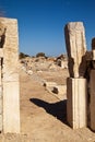 Ruin of a church or temple in the ancient city of Knidos, one of the ancient cities of Anatolia, Turkey Mugla Datca, June 26 2023