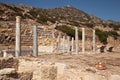 Ruin of a church or temple in the ancient city of Knidos, one of the ancient cities of Anatolia, Turkey Mugla Datca, June 26 2023