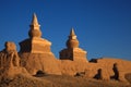 The ruin in desert Royalty Free Stock Photo