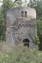 A ruin in a forest at estate De Haere near Deventer, The Netherlands Royalty Free Stock Photo