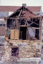 ruin of the house that belonged to the Barreiro tidal mill Royalty Free Stock Photo