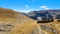 A ruin of house on the top mountain in the France Royalty Free Stock Photo