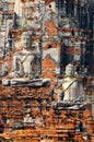 Ruin image of Buddha in Ayutthaya historical park