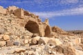 Ruin in interior of crusader castle Shobak, Jordan Royalty Free Stock Photo