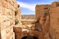 Ruin in interior of crusader castle Shobak, Jordan Royalty Free Stock Photo